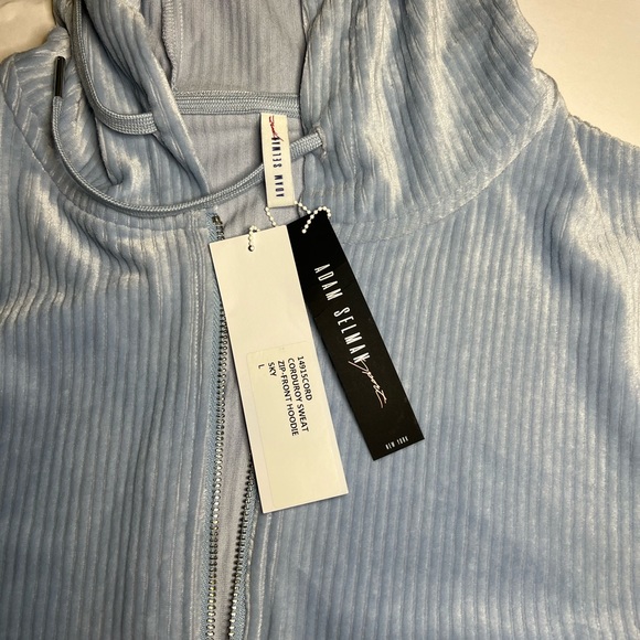 Adam Selman | Corduroy Sweat Zip- Front Hoodie NWT - Picture 8 of 11